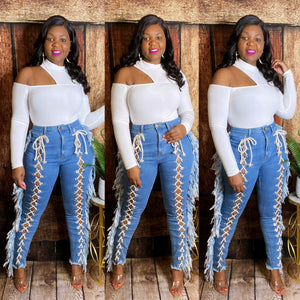 "LACE ME UP" Jeans - JAS Boutique 