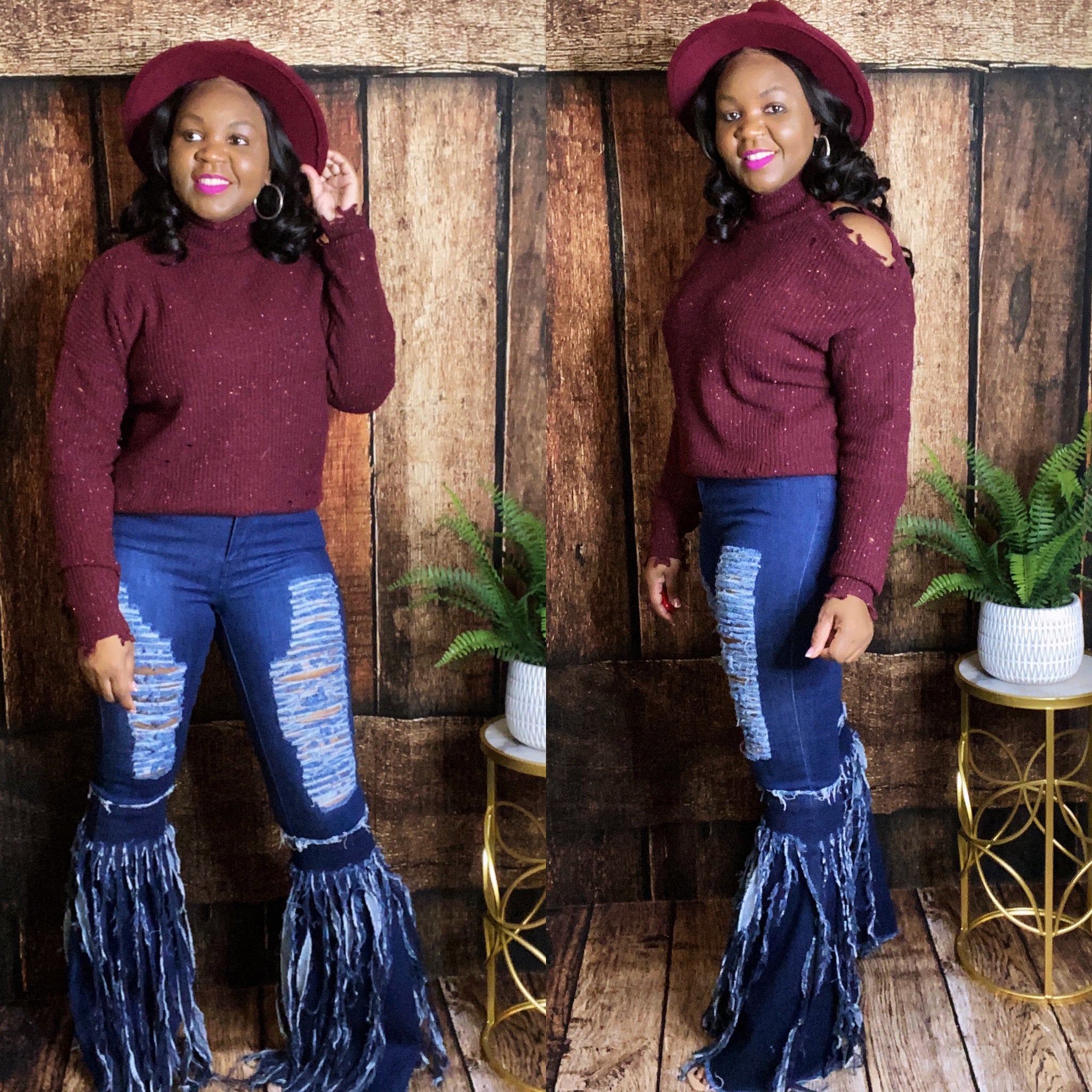 "COLD SHOULDER" Sweater - JAS Boutique 