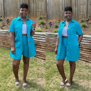 "BUTTON DOWN" Short Set - JAS Boutique 